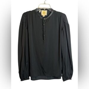 Emily McCarthy Black Long Sleeve Blouse Size Medium
